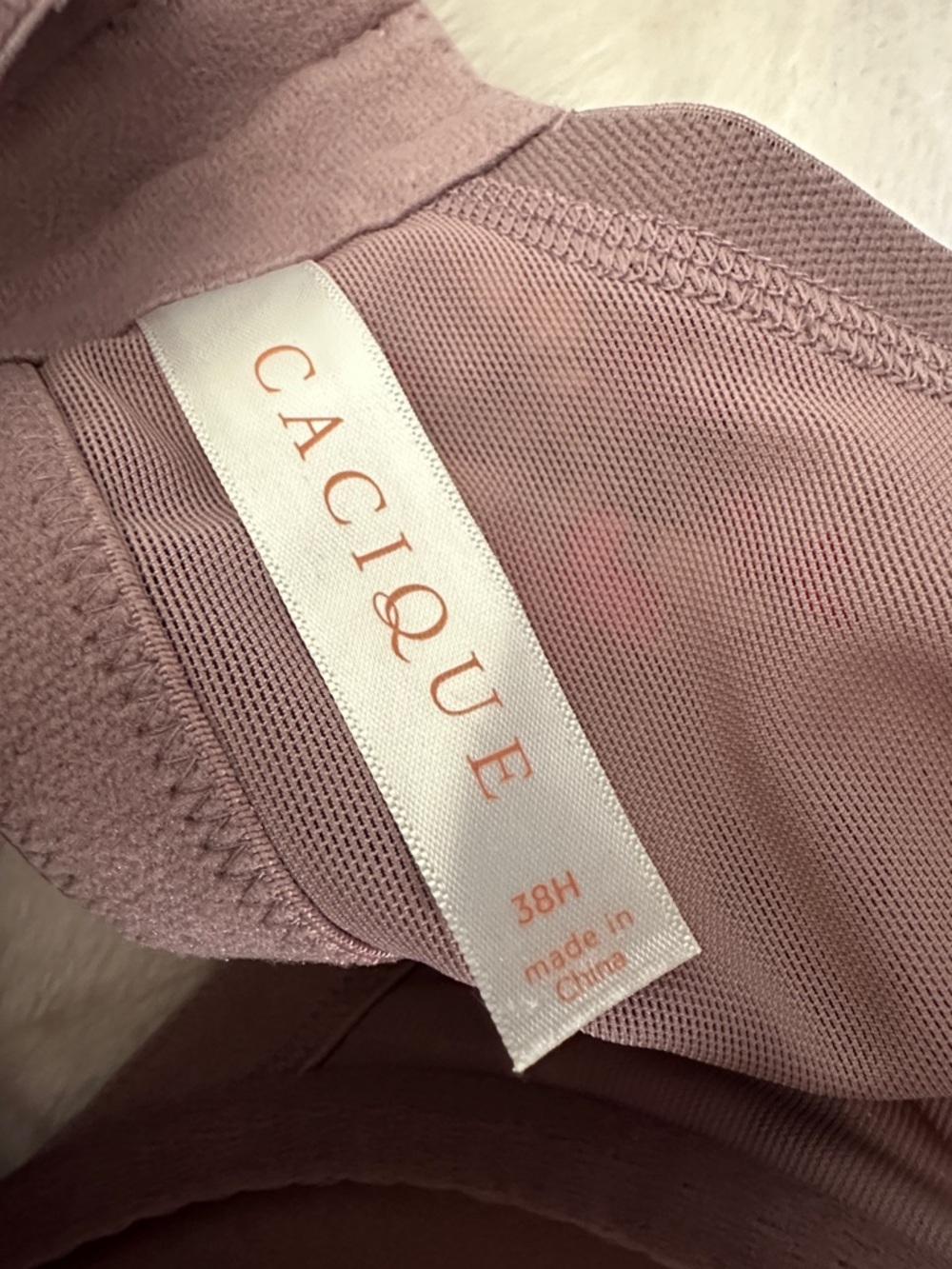 Cacique Bra Size 38H Underwire Floral Print Purple Pink Gray - Picture 2 of 4